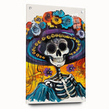 Vibrant Catrina Skull – Día de los Muertos Wall Art