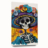Vibrant Catrina Skull – Día de los Muertos Wall Art
