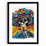 Vibrant Catrina Skull – Día de los Muertos Wall Art