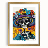 Vibrant Catrina Skull – Día de los Muertos Wall Art
