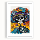 Vibrant Catrina Skull – Día de los Muertos Wall Art