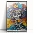 Vibrant Catrina Skull – Día de los Muertos Wall Art