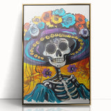 Vibrant Catrina Skull – Día de los Muertos Wall Art