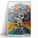 Vibrant Catrina Skull – Día de los Muertos Wall Art