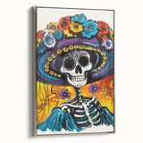 Vibrant Catrina Skull – Día de los Muertos Wall Art