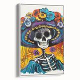 Vibrant Catrina Skull – Día de los Muertos Wall Art