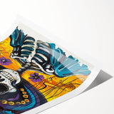 Vibrant Catrina Skull – Día de los Muertos Wall Art