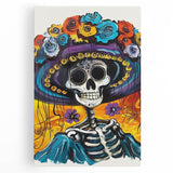 Vibrant Catrina Skull – Día de los Muertos Wall Art