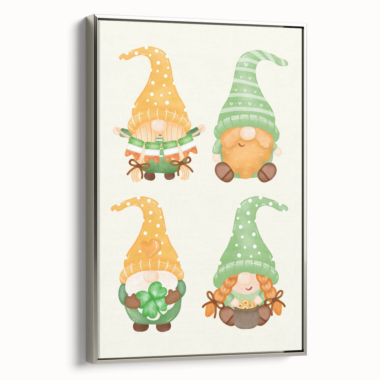 St. Patrick’s Day Gnome Wall Art – Irish Leprechaun Print Decor