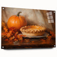 Autumn Pumpkin & Pie - Thanksgiving Wall Decor Canvas