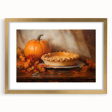 Autumn Pumpkin & Pie - Thanksgiving Wall Decor Canvas