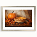 Autumn Pumpkin & Pie - Thanksgiving Wall Decor Canvas