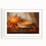 Autumn Pumpkin & Pie - Thanksgiving Wall Decor Canvas