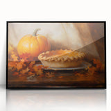Autumn Pumpkin & Pie - Thanksgiving Wall Decor Canvas