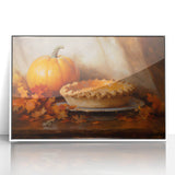 Autumn Pumpkin & Pie - Thanksgiving Wall Decor Canvas