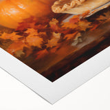Autumn Pumpkin & Pie - Thanksgiving Wall Decor Canvas