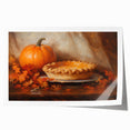 Autumn Pumpkin & Pie - Thanksgiving Wall Decor Canvas