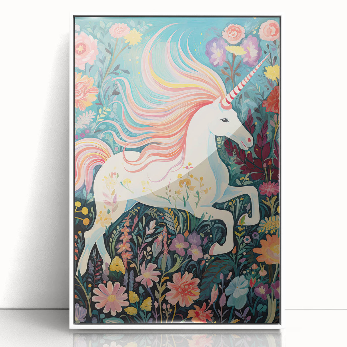 Nursery Wall Art - Magical Unicorn Fantasy Kids Room Print