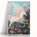 Nursery Wall Art - Magical Unicorn Fantasy Kids Room Print