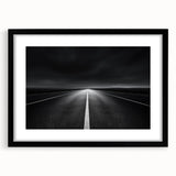 Elegant black landscape frame with a white mat, showcasing a beautiful artwork in a front view setting. Ideal for modern home decor, enhancing interior aesthetics.