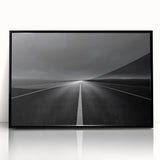 Framed acrylic wall art featuring a modern landscape design in black, showcasing vibrant colors and intricate details, perfect for contemporary home decor.