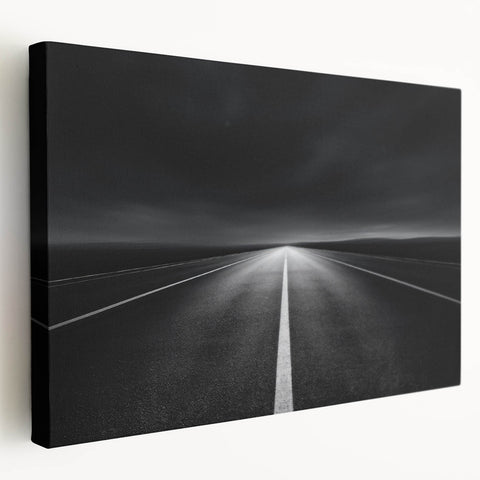 Stretched canvas artwork showcasing a vibrant landscape design, viewed from the side, highlighting color depth and texture. Ideal for home decor enhancement.