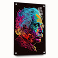 Vibrant Pop Art Canvas - Neon Low-Poly Portrait Wall Art Print