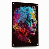 Vibrant Pop Art Canvas - Neon Low-Poly Portrait Wall Art Print