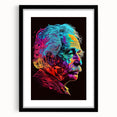 Vibrant Pop Art Canvas - Neon Low-Poly Portrait Wall Art Print