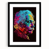 Vibrant Pop Art Canvas - Neon Low-Poly Portrait Wall Art Print