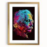 Vibrant Pop Art Canvas - Neon Low-Poly Portrait Wall Art Print
