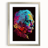 Vibrant Pop Art Canvas - Neon Low-Poly Portrait Wall Art Print