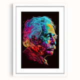 Vibrant Pop Art Canvas - Neon Low-Poly Portrait Wall Art Print