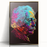 Vibrant Pop Art Canvas - Neon Low-Poly Portrait Wall Art Print