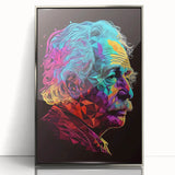 Vibrant Pop Art Canvas - Neon Low-Poly Portrait Wall Art Print