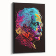 Vibrant Pop Art Canvas - Neon Low-Poly Portrait Wall Art Print