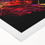 Vibrant Pop Art Canvas - Neon Low-Poly Portrait Wall Art Print