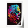 Vibrant Pop Art Canvas - Neon Low-Poly Portrait Wall Art Print