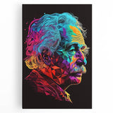 Vibrant Pop Art Canvas - Neon Low-Poly Portrait Wall Art Print