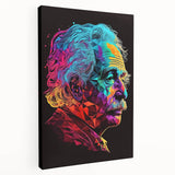 Vibrant Pop Art Canvas - Neon Low-Poly Portrait Wall Art Print