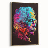 Vibrant Pop Art Canvas - Neon Low-Poly Portrait Wall Art Print