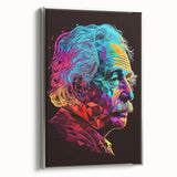 Vibrant Pop Art Canvas - Neon Low-Poly Portrait Wall Art Print