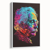 Vibrant Pop Art Canvas - Neon Low-Poly Portrait Wall Art Print
