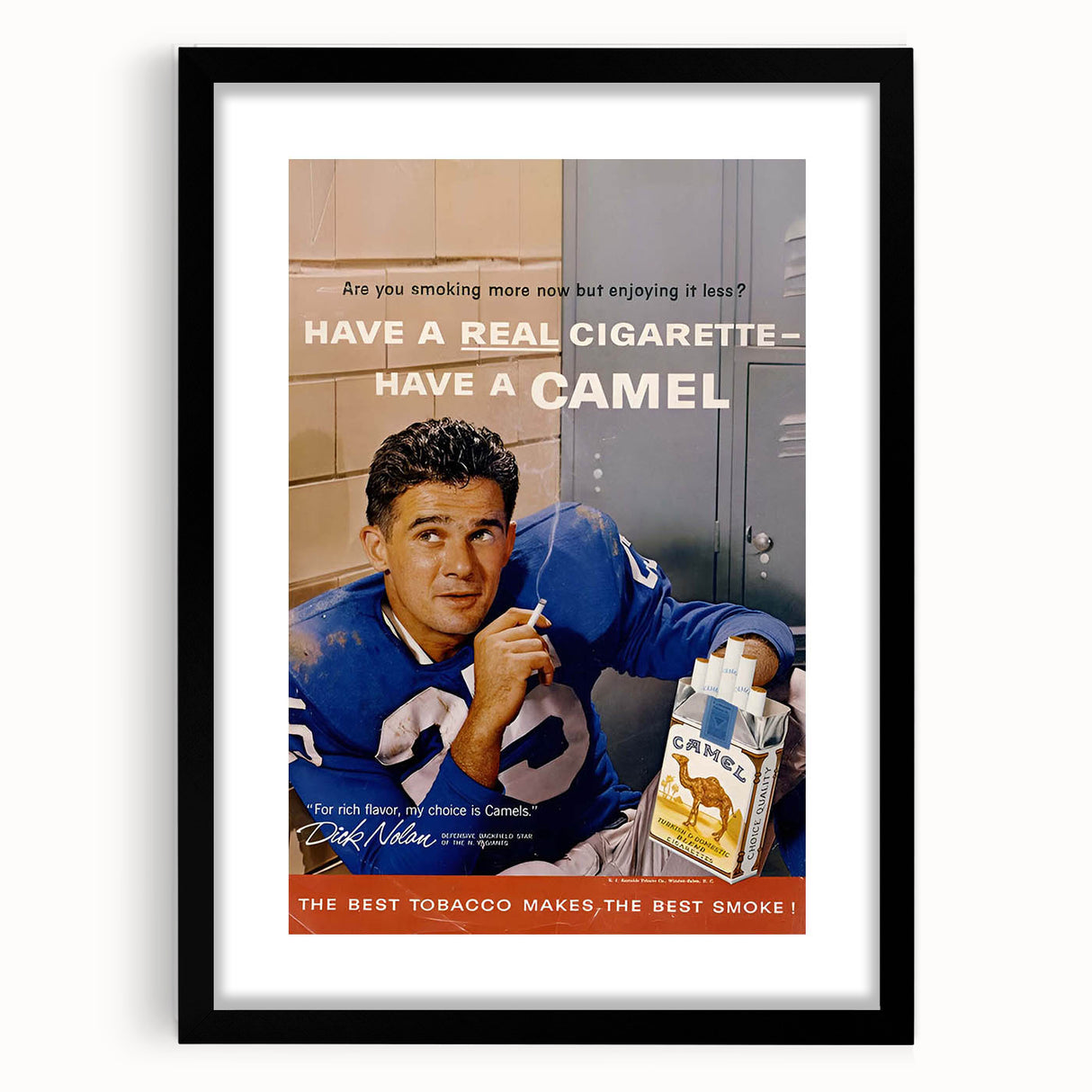 Retro Camel Cigarettes Ad – Vintage Print for Nostalgic Wall Art