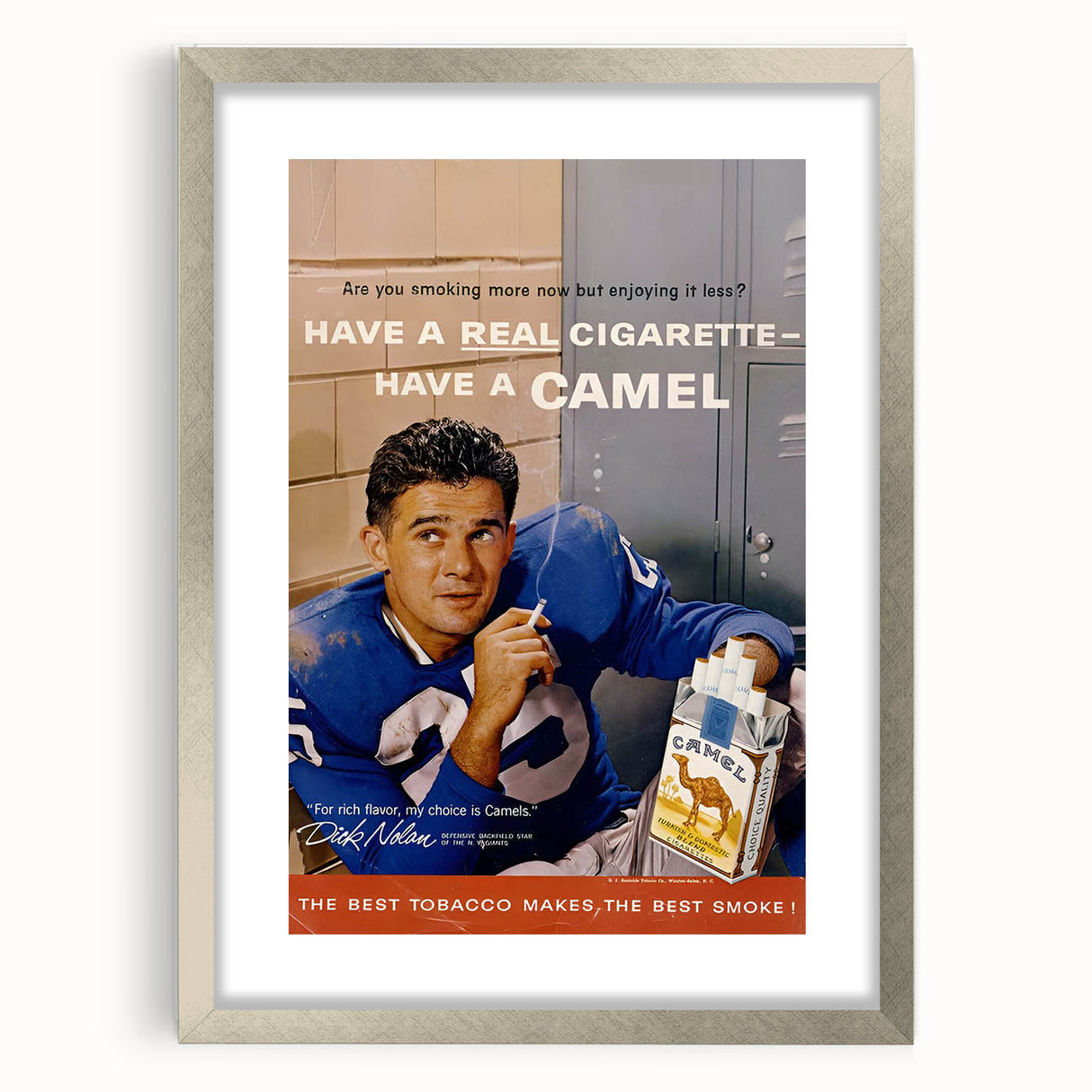 Retro Camel Cigarettes Ad – Vintage Print for Nostalgic Wall Art