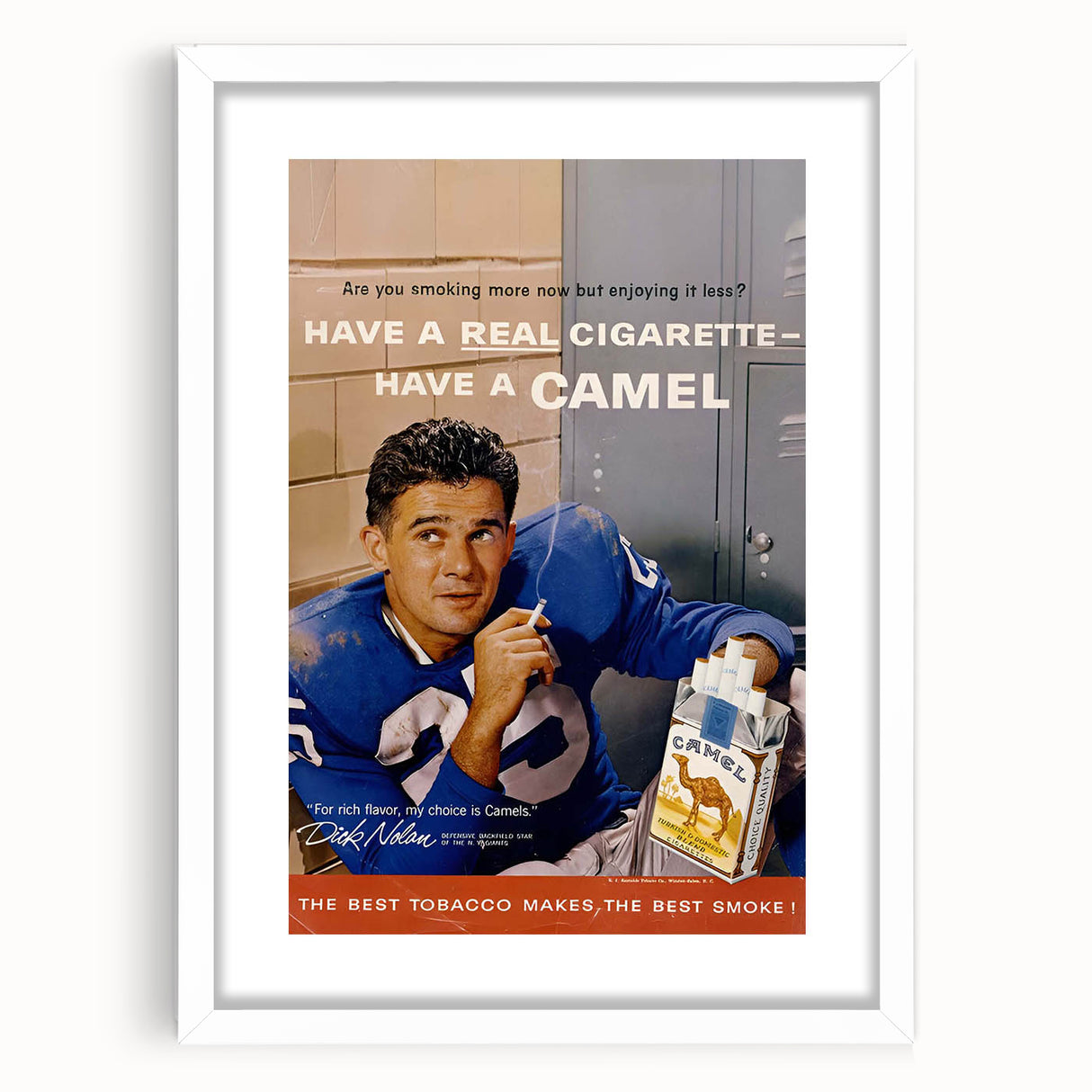 Retro Camel Cigarettes Ad – Vintage Print for Nostalgic Wall Art