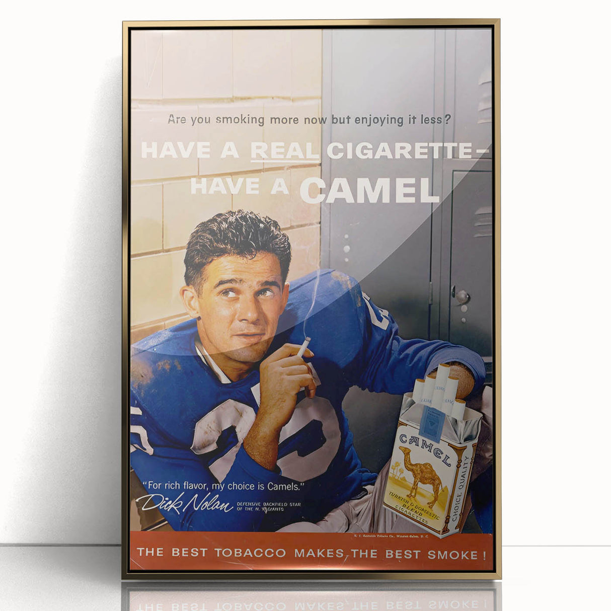 Retro Camel Cigarettes Ad – Vintage Print for Nostalgic Wall Art