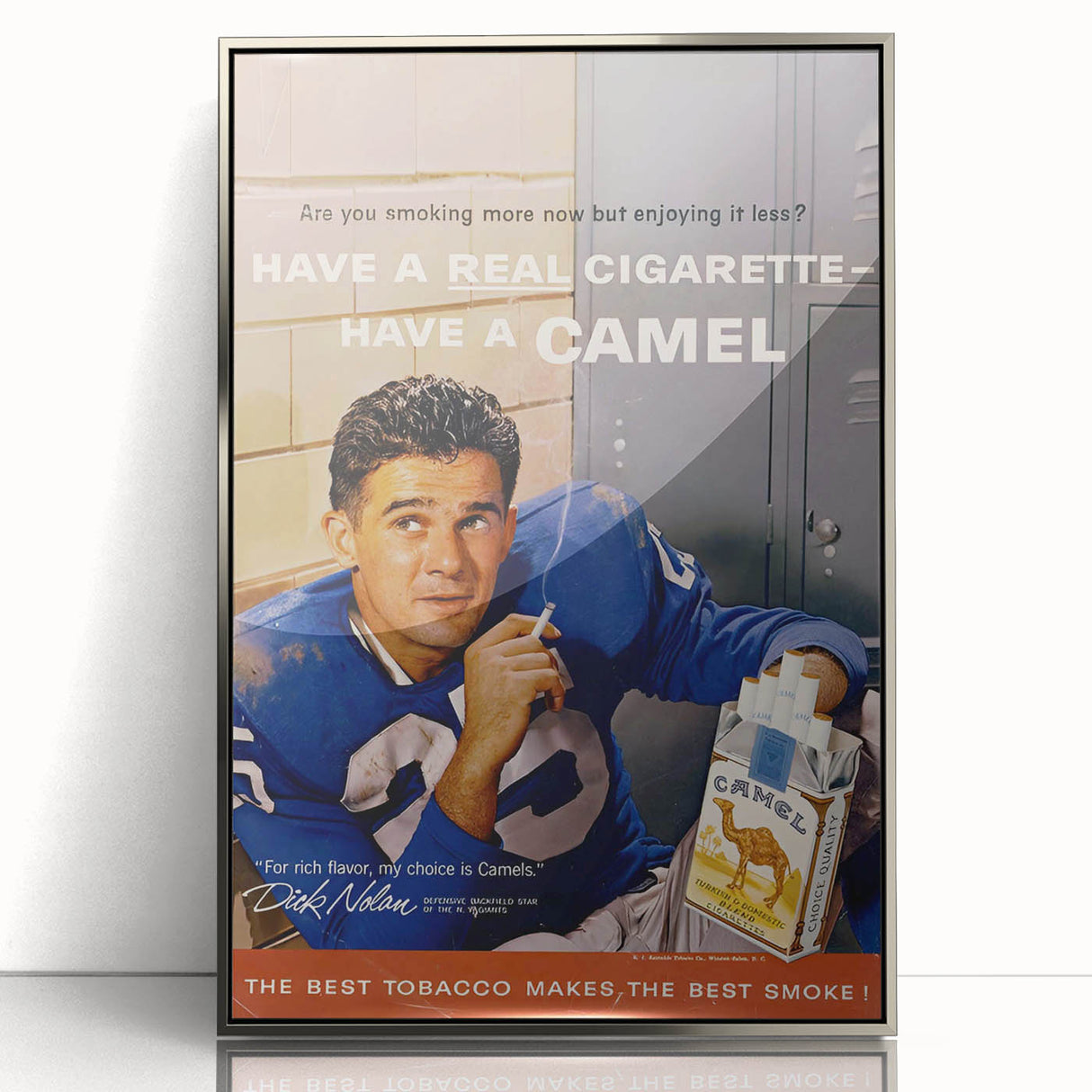 Retro Camel Cigarettes Ad – Vintage Print for Nostalgic Wall Art