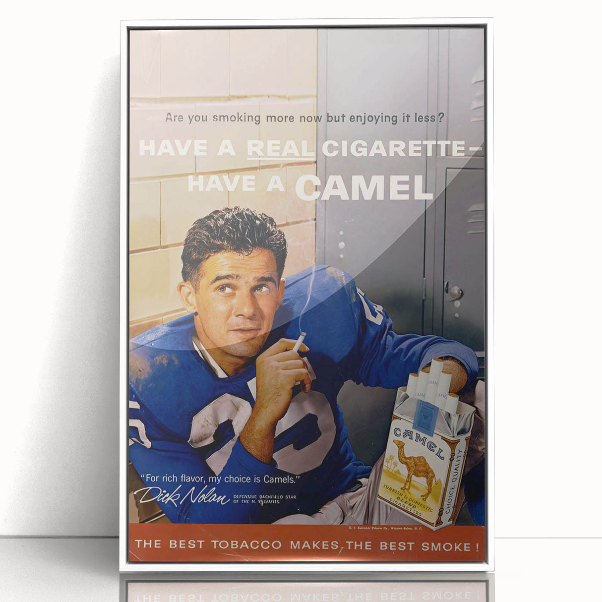 Retro Camel Cigarettes Ad – Vintage Print for Nostalgic Wall Art
