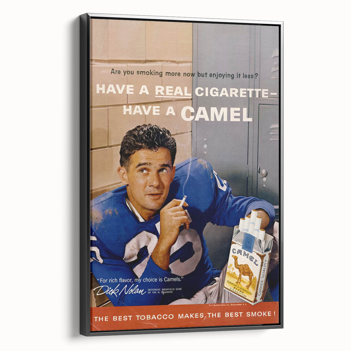 Retro Camel Cigarettes Ad – Vintage Print for Nostalgic Wall Art